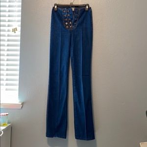 Retro button detail jeans